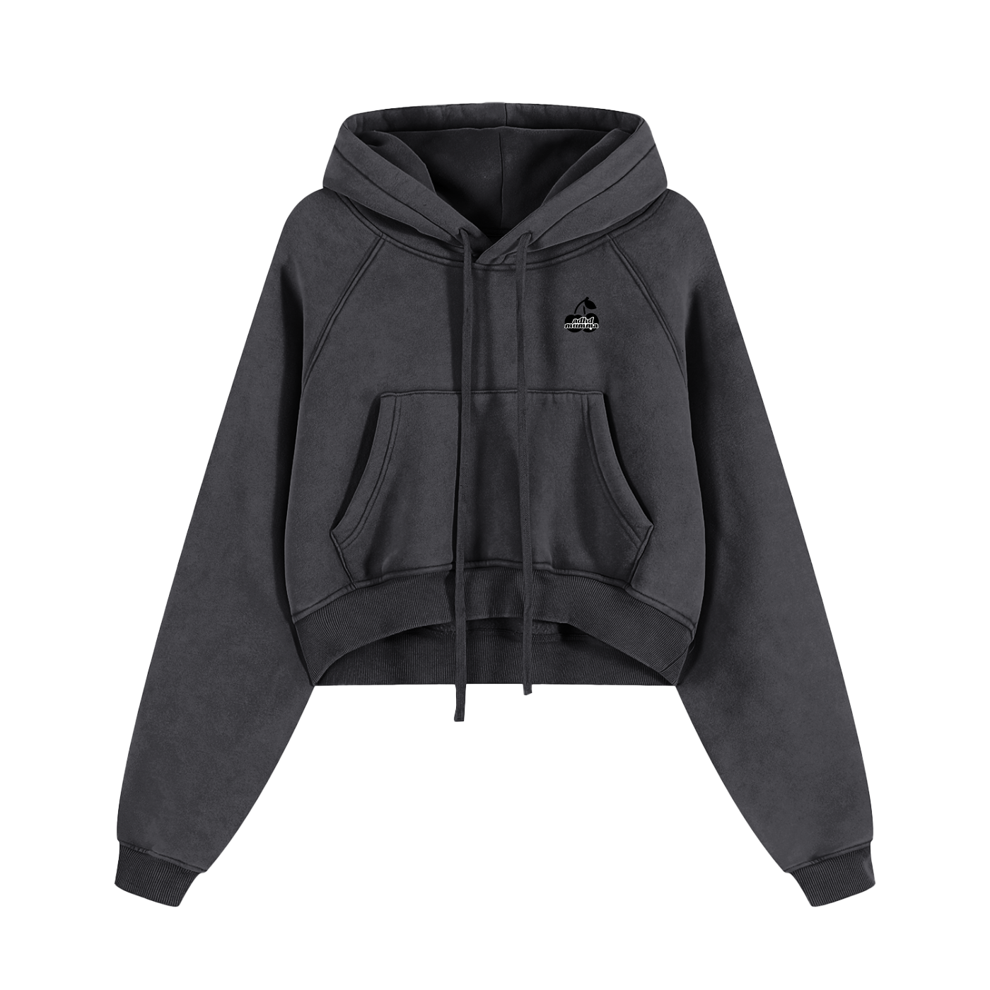 Overstimulated Snow Washed Cropped Hoodie